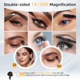 thumbnail image 3 of Magnifying Mirror 30X 1X Double Sided Magnification Makeup Vanity Mirror 2000mAh Rechargeable Lighted Mirror with 3 Color Setting Adjustable Rotation LED Vanity Desk Mirror, 3 of 5