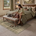 thumbnail image 4 of BERTHMEER 5'x7' Area Rugs for Living Room Vintage Brown Rugs for Bedroom Kitchen Non Slip Washable Carpets Oriental Distressed Home Office Dorm Dining Room Traditional Distressed Throw Rugs, 4 of 8