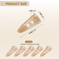 thumbnail image 2 of Uxcell 10Pcs Botones de Madera en Forma de Diente con Doble Agujero para DIY Abrigo Caqui 1.6", 2 of 6