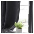 thumbnail image 3 of Huang zhong wen Premium Flame Retardant Thermal Insulated Fire Retardant Blackout Curtain - Antique Bronze Grommet Top - DK.Grey - 52" W x 84" L - (2 Panel), 3 of 9