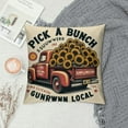 thumbnail image 2 of COMIO Rustic Farmhouse Throw Pillow Covers Red Truck Vintage Sunflower Lettering Cushion Cover Decorative Pillow Case for Home Car Couch, 2 of 5