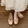 thumbnail image 5 of Samdudou Ballet Flats for Women Closed Toe Slip On Classic Round Front Delicate Small Bowknot Detail Smooth Faux Leather Minimalist Dressy Casual Office Work Everyday Shoes, 5 of 9