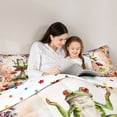 thumbnail image 6 of Homewish Kawaii Frog Animal Queen Comforter Set for Teens, Rustic Groovy Floral Bedding Sets, Jungle Mushroom Reversible Bedding Comforter Set, Luxury Bedroom Decor, 3-Piece, 6 of 9