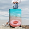 thumbnail image 7 of Logiee Pink Float Ring On Beach Print Travel Luggage Cover,Suitcase Protector, Washable Elastic Suitcase Baggage Cover,Closure for Wheeled Suitcase Fit 18-32 Inch Luggage-Medium, 7 of 7