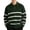 Green, variant on Mens Striped Half Zip Polo Collar Ribbed Knit Sweater, Long Sleeve Loose Casual Pullover Knit Top for Spring Autumn Winter Daily Wear(Green,L)