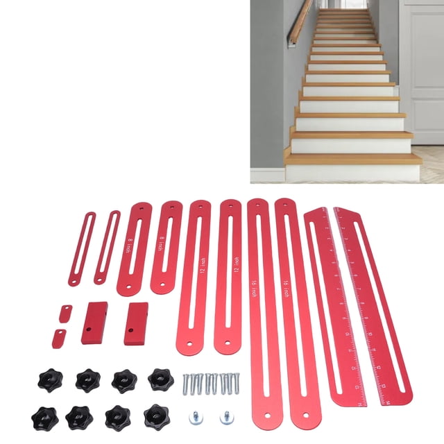 Herramiente de Plantilla de Banda de Rodadura de Escalera, Herramienta de Medición de la Banda de Rodadura de Escalera de Aleación de Aluminio Fácil de Usar Fácil de Usar