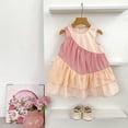 thumbnail image 2 of REDARER Girls Color Block Layered Dress, Sleeveless Lightweight Summer Ruffle Dress for Toddlers & Kids,3-4 Years, 2 of 9