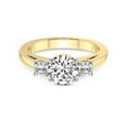 thumbnail image 3 of 5 Carat IGI Certified Round Shape Lab Grown Diamond Engagement Ring | 14K Yellow Gold |Jia Secret Double Halo Eternity Diamond Ring | FG-VS1-VS2 Quality Friendly Diamonds, 3 of 5