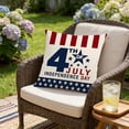 thumbnail image 6 of Beautynvta 4th of July Pillow Covers, 18x18 Inch, Stars and Stripes Patriotic Throw Pillowcase, Independence Day Cushion Cover for Sofa Couch Living Room Bed Decor, 6 of 6