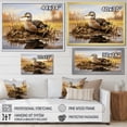 thumbnail image 4 of Designart "Spring Elegance Blue and Gold Flower Beauty II" Floral Wall Art - Traditional Blue Flowers Living Room Canvas Art, 4 of 4