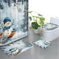 thumbnail image 6 of Leodye Christmas Bathroom Set of 4, Drips Bath Decor with Rugs and Toilet Lid Cover, Modern Bathroom Curtain -14.97x11.02x1.57in, 6 of 6