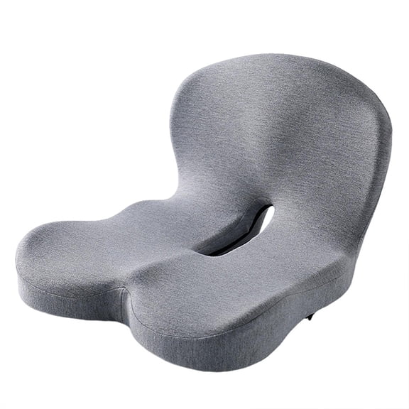 OIUR L-Shaped Integrated Seat Cushion Memory Foam Cushion with Lumbar Support Back And Seat Cushion for Tailbone Pain Relief Car Seat Office Chair