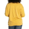 thumbnail image 2 of Women's Gold Iowa Hawkeyes Oversized Bailey Long Sleeve V-Neck Tri-Blend Tunic, 2 of 2