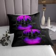 thumbnail image 3 of Erosebridal Teens Guitar Coverlet Set King, Purple Bedding Set, Tree Moon Print Decor 3pcs, 3 of 5