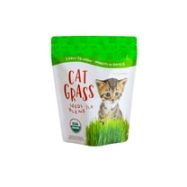 Certified Organic Cat Grass Seed Mix- 16 Oz - Non-GMO Grass Seeds for Cats, Dogs, Rabbits, Pets - Blend of Wheat, Oats, Rye & Barley Seeds - Wheatgrass