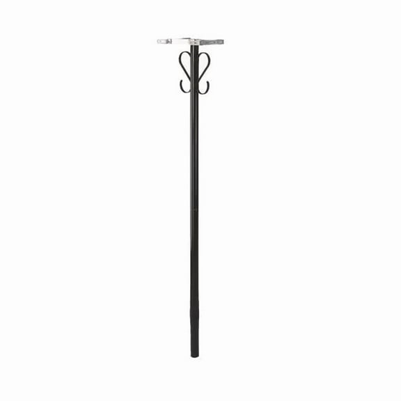 52.1 in. Gibraltar Powder Coated Steel Mailbox Post, Black