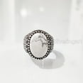 thumbnail image 6 of Howlite Mans Ring, Natural Howlite Ring, White Turquoise, Silver Jewelry, 925 Silver Ring, Birthday Gift, Heavy Mens Ring, Arabic Design, Ottoman Style Ring, Christmas, Turkey Mens Signet Ring, 6 of 7