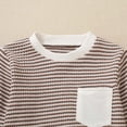 thumbnail image 4 of NOLDARES Baby Toddler Boy Fall Winter Set Outfits 2Pcs Long Sleeve Printed Round Neck T-Shirt Elastic Waist Pants Soft Warm Clothes Size:3-4 Y,Brown, 4 of 9