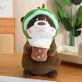 thumbnail image 3 of Peluche de nutria kawaii, adorable nutria que se convierte en dinosaurio, conejo, unicornio, muñeco de peluche, almohada de animal de dibujos animados suave, regalo de cumpleaños, 3 of 5