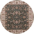 thumbnail image 1 of Ahgly Company Machine Washable Indoor Round Industrial Modern Dark Brown Area Rugs, 7' Round, 1 of 7