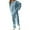 Blue, variant on Bibifish Womens Pajama Sets Light Blue Ribbed Long Sleeve Sleepwear Sets Embroidered Top With Pants 2 Piece Comfortable Cozy Nightwear Sets