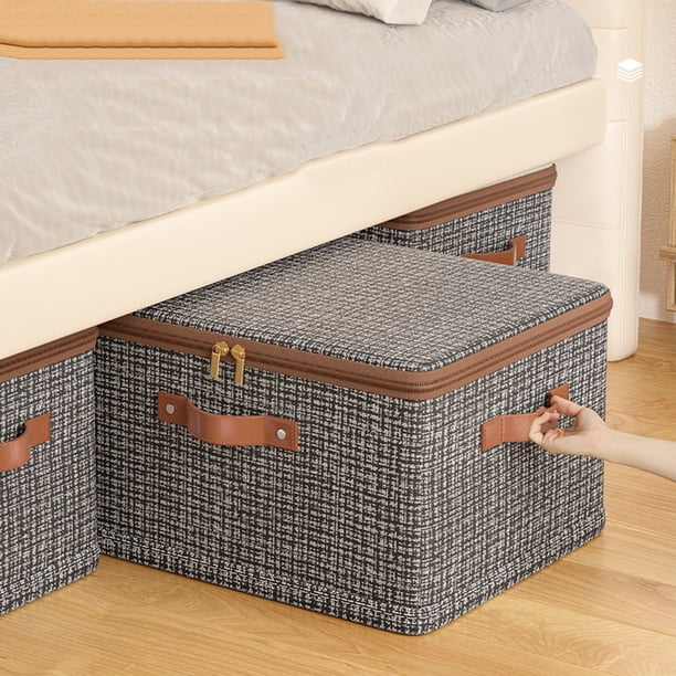 Caja de almacenamiento de tela plegable para ropa y sábanas | Organizador de armario de gran capacidad para el dormitorio