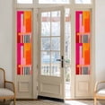thumbnail image 2 of Pink Orange Window Privacy Film, Geometric Modern Abstract Oil Painting Static Cling UV Sun Blocking Heat Control Window Tint Day and Night, Non-Adhesive One Way Windows Privacy Cover 17.7''x78.7'', 2 of 7