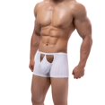 thumbnail image 3 of Vedolay Panties Men's Low Rise Enhancing Briefs Solid Stretchy Smooth Thongs Underpants,White XXL, 3 of 5
