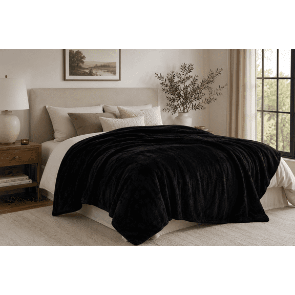 Mainstays Blanket Black Full/Queen