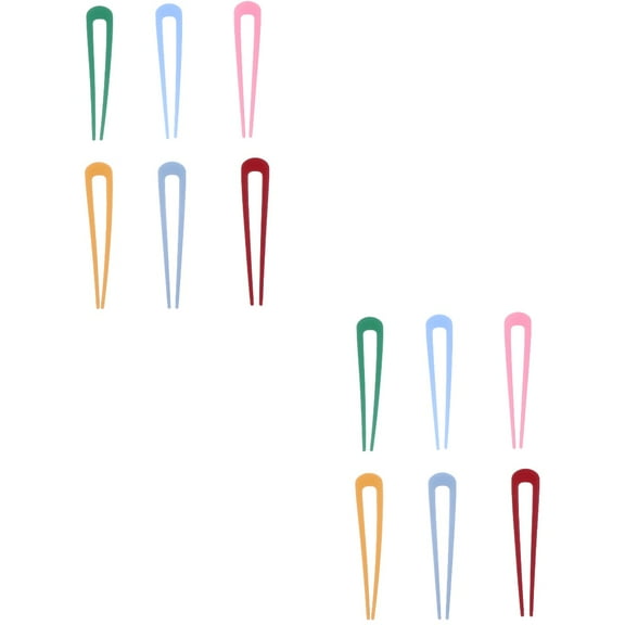 Cute Wild Hairpin 2 Prong Pink Clips Barrettes Jaw Shape U-shaped Hairpins Miss