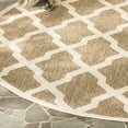 thumbnail image 5 of SAFAVIEH Beach House Talbot Geometric Indoor/Outdoor Area Rug, Beige/Cream, 6'7" x 6'7" Round, 5 of 6