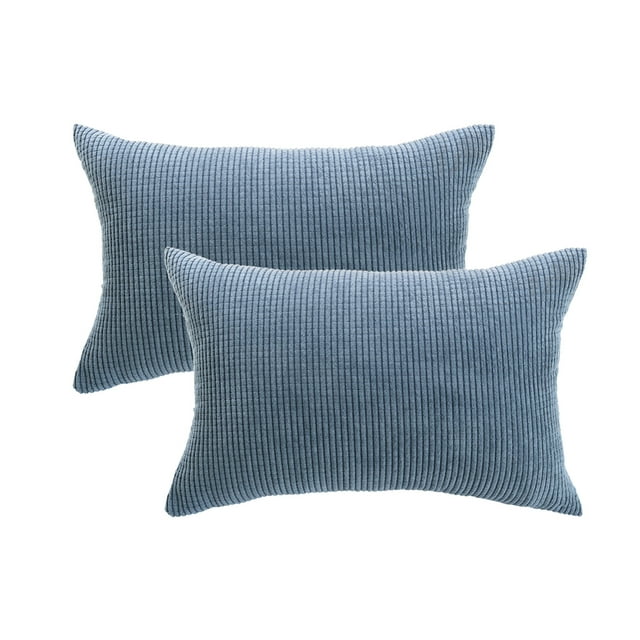 PiccoCasa Housses de Coussin à Rayures Maïs en Polyester, 2 Pcs, Housse de Coussin Décoratif