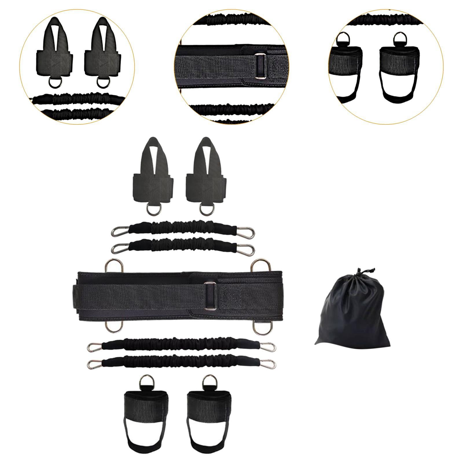 Baoblaze Boxing Resistance Bands Exercise Bands for Men Women with Storage Bag Jump Trainer Speed Agility Training Tool for Taekwondo Black