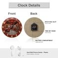 thumbnail image 3 of Wall Clock Decorative - Retro Red Diner Print 2D Vintage Wall Clocks Battery Operated Silent Non-Ticking for Bedroom, Living Room, Kitchen, Office, Classroom, 10 Inch, 3 of 7