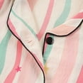thumbnail image 5 of WOYY Toddler Girls Cotton Long Sleeve Button Down Shirt Pants Sleepwear, Sizes 1-6, 5 of 7