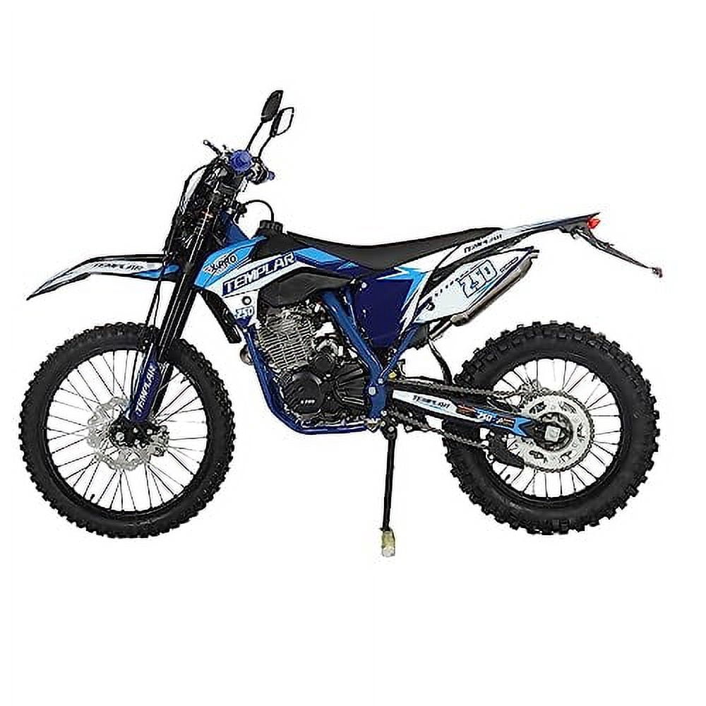 X-Pro Brand New Templar 250cc Zongshen Brand Engine Gas Dirt Bike Pit Bike with All Lights and 5-Speed Manual Transmission, Electric/Kick Start! Big 21"/18" Wheels!