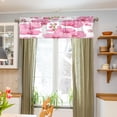 thumbnail image 5 of Exotic Tropical Flowers Curtain Valance for Kitchen Windows/Bathroom/Living Room/Bedroom Blackout, Rod Pocket Valance Small Window Treatment, 54" W x 18" L Home Decor, 5 of 6