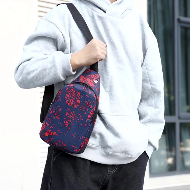 Xihbxyly Riñonera Deportiva Multifunción para Hombre, Diseño de Gran Capacidad, Práctico Bolsillo Frontal con Cremallera, Correa Ajustable y Escalable, Ideal para Actividades Al Aire Libre, Azul, Ver