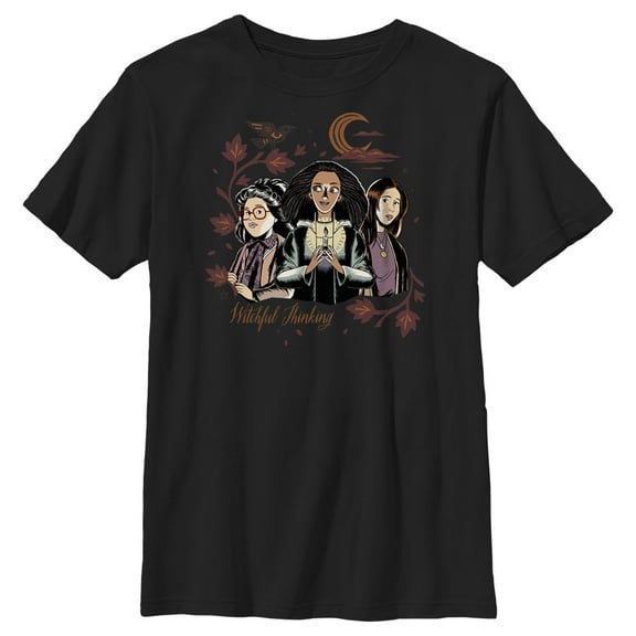 Boy's Hocus Pocus 2 Witchful Thinking Graphic Tee Black X Large