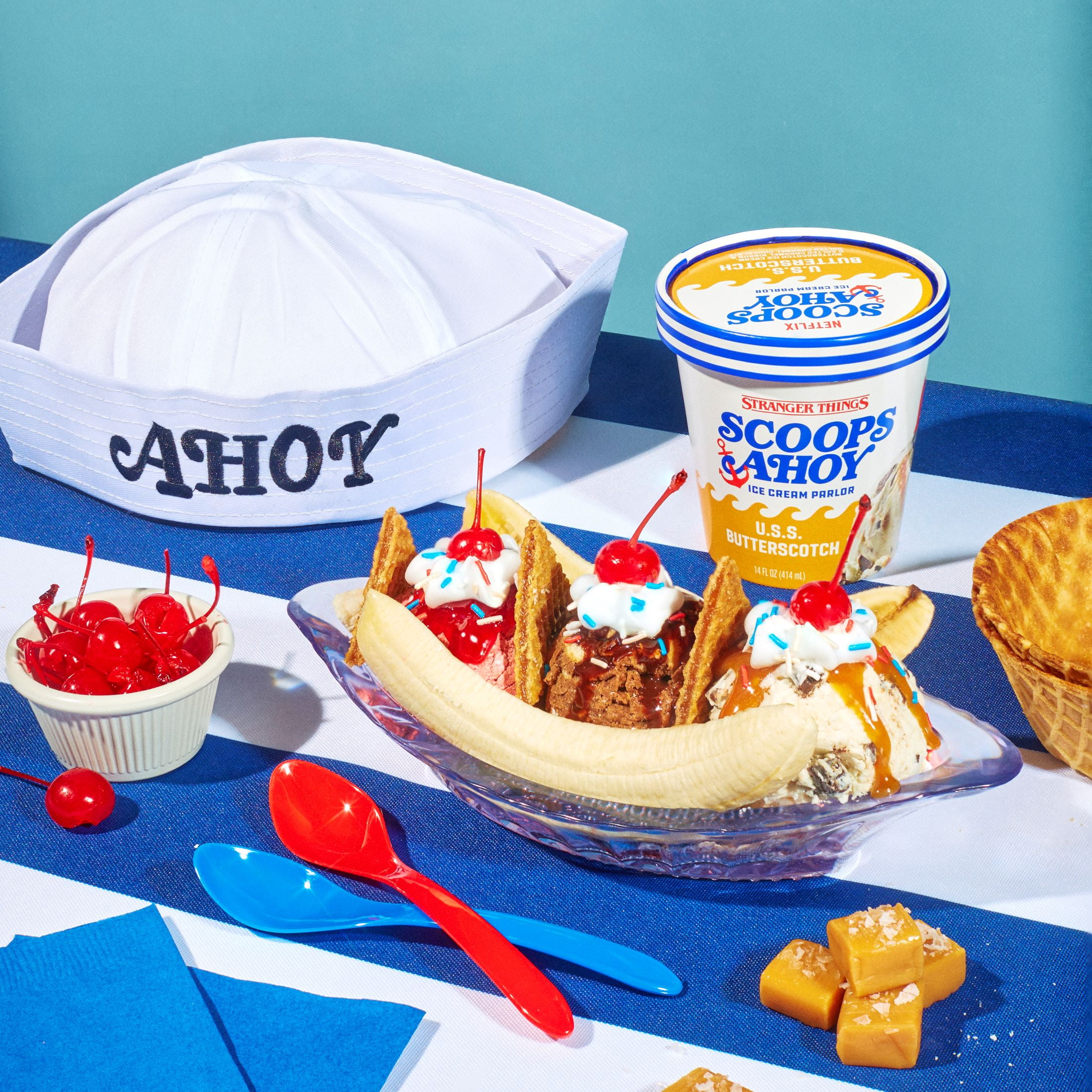 Scoops Ahoy USS Butterscotch Ice Cream, 14 fl oz Stranger Things Netflix