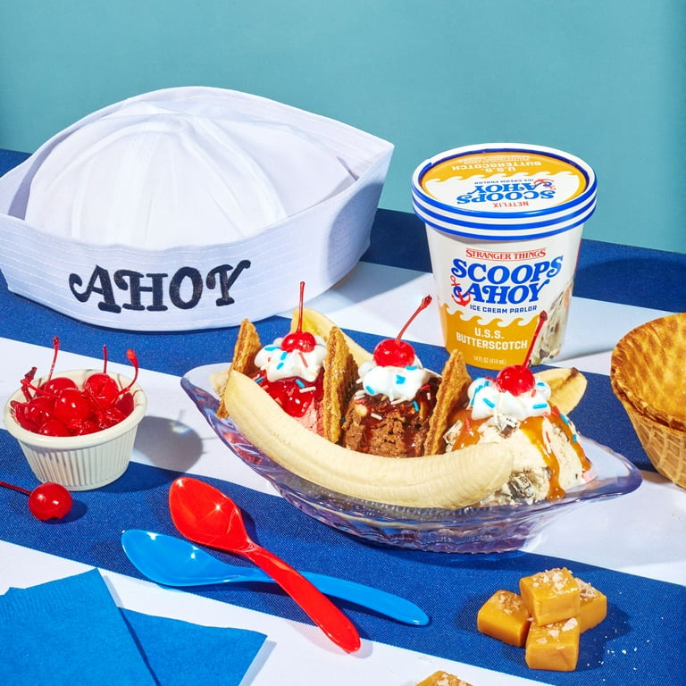 Scoops Ahoy USS Butterscotch Ice Cream, 14 fl oz Stranger Things Netflix