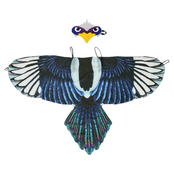 Large Colorful Bird Kite for Kids and Adults with Easy Assembly, Durable Ripstop Fabric, Includes Headband