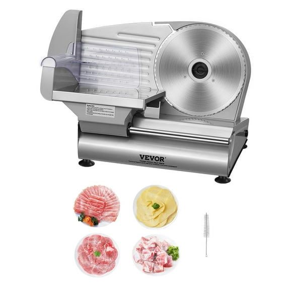 Cortadora eléctrica para delicatessen VEVOR, 180 W, cuchilla de 7.5 pulgadas