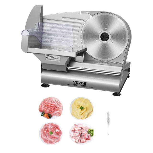 Cortadora eléctrica para delicatessen VEVOR, 180 W, cuchilla de 7.5 pulgadas