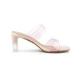 thumbnail image 4 of BLISSFUL STEP Women's Sandals Block Heels Clear Colorful Straps Slides Sandals, 4 of 9