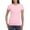 Pink, variant on WNEGSTG Short Sleeve Shirts for Women Basic Cotton Crew Neck Slim Fit Tee Tunic Length T Shirt