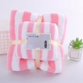 thumbnail image 4 of Btomtd Velvet Towel Set with 1pc Bath Towel 47.24x29.53 inch and 1pc Hand Towel 22.44x11.81 inch Super Soft and Highly Absorbent Towel Set for Bathroom, Pink, 4 of 8