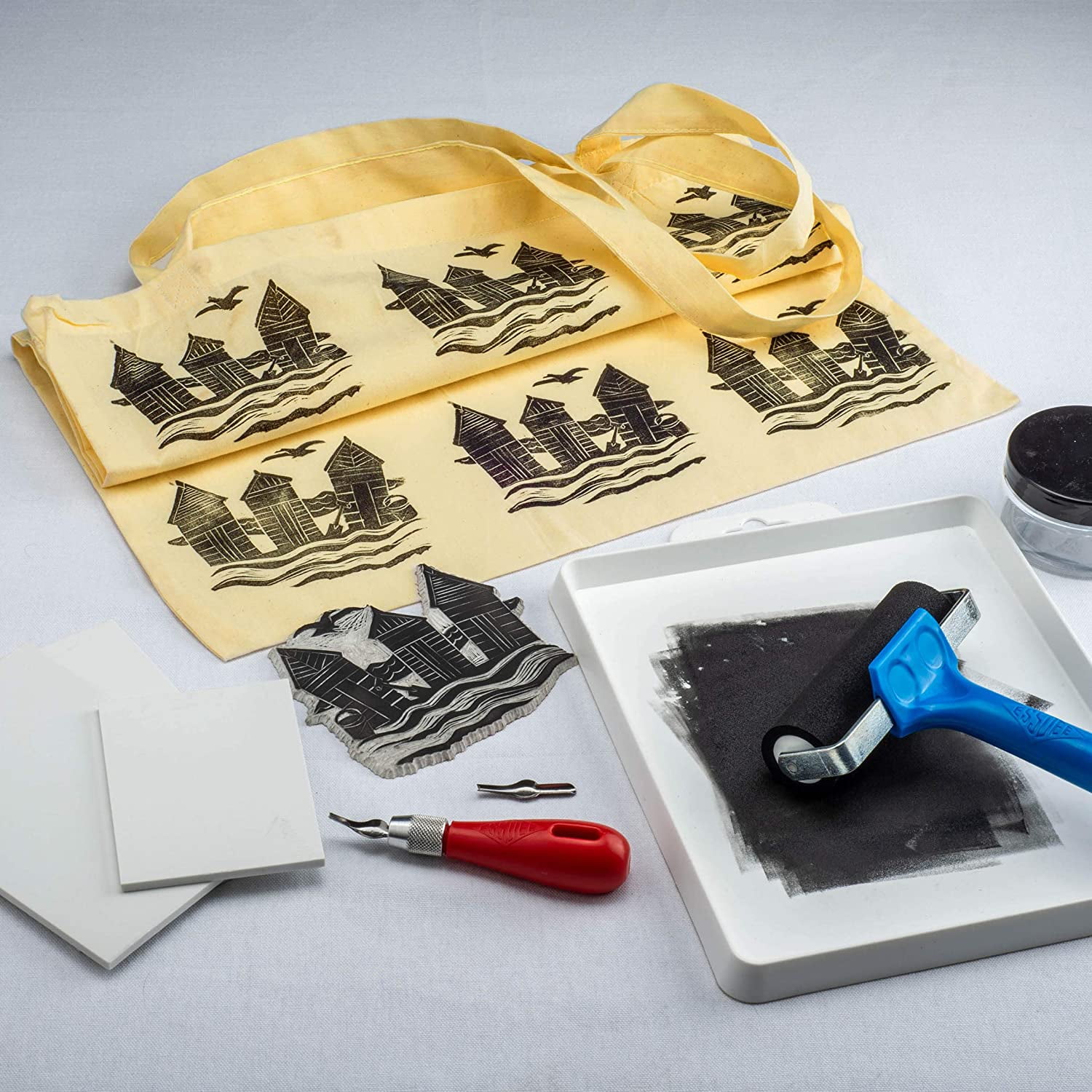  ESSDEE Fabric Lino Printing Kit, FABPK1, Black