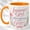 Orange, variant on January Girl Coffee Mug, Birth Month Flower Cup, Blooming with Grace Quote, Carnation Snowdrop Floral Gift, Ceramic 11 Oz Mug