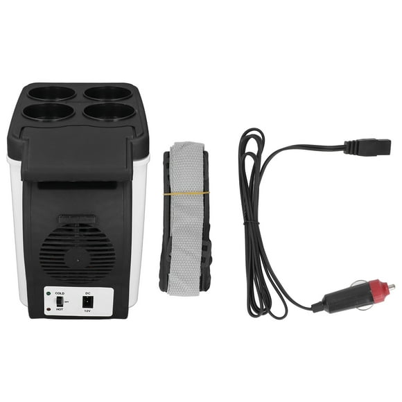 Refrigerador portátil para automóvil de 6 litros: doble uso frío/calor, bajo nivel de ruido, 12 V, ideal para alimentos, medicinas y cosméticos